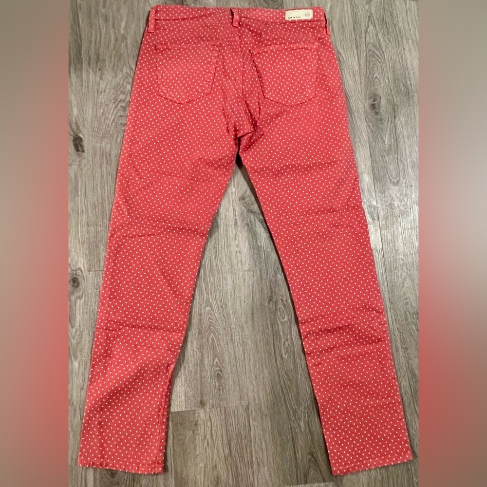 AG Adriano Goldschmied | Women’s Red Polka Dot Skinny Jeans - Picture 11 of 12